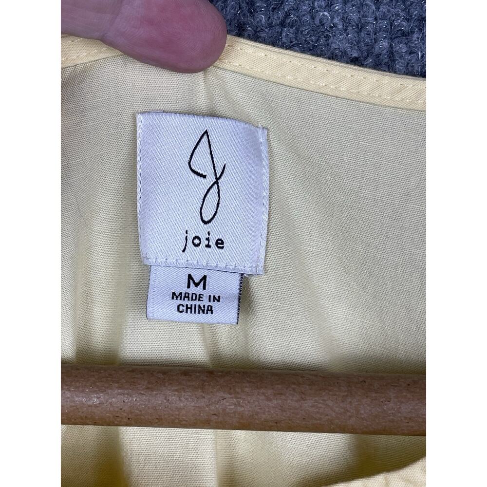 Joie Yellow Babydoll Dress Puff Sleeves Midi Medium - Picture 5 of 12